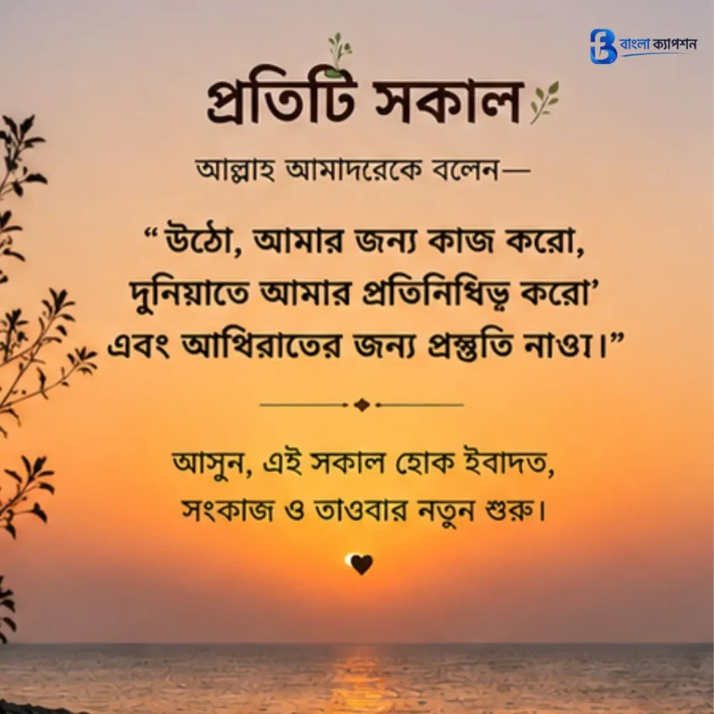 সকাল নিয়ে ইসলামিক ক্যাপশন